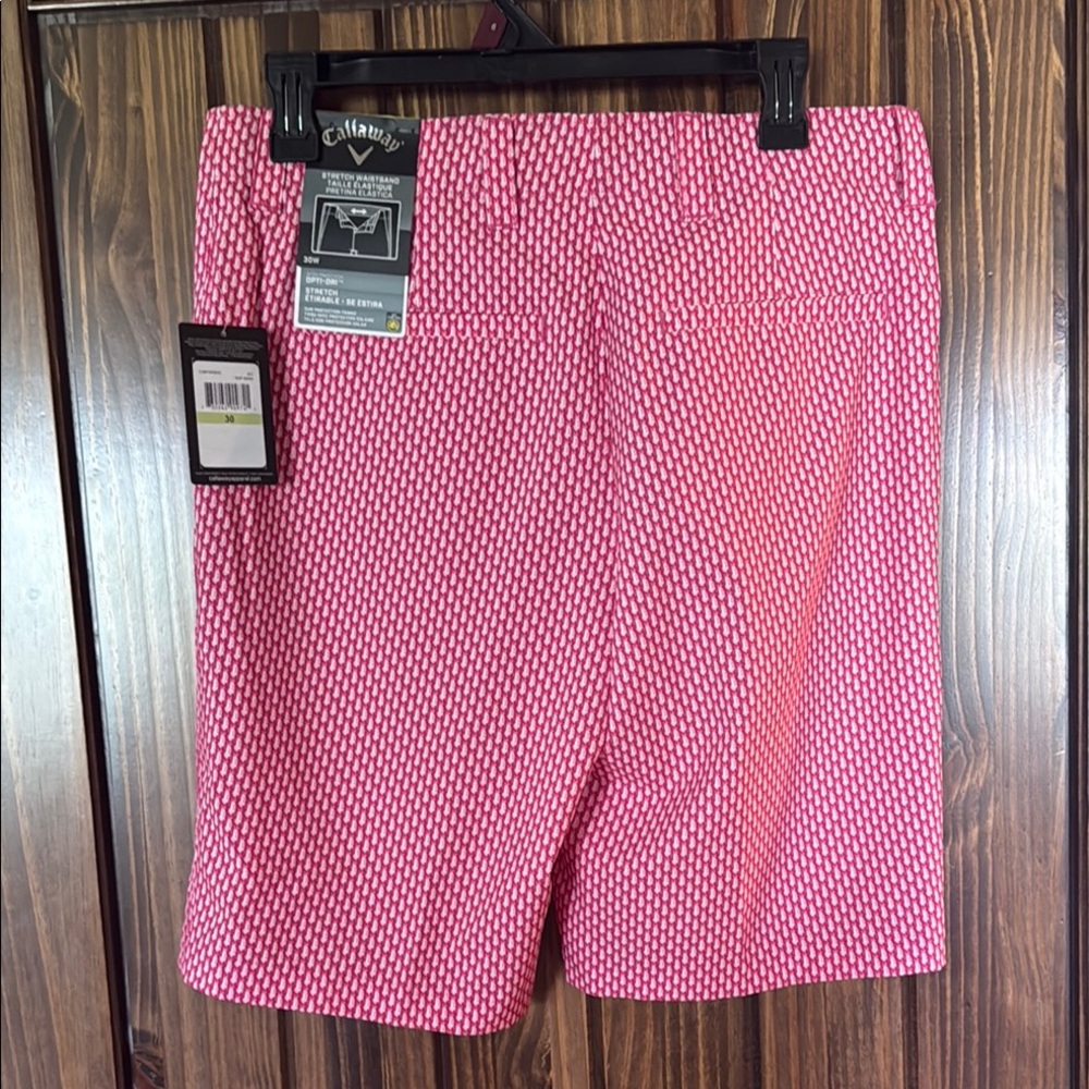 Callaway Pink Flat Front Men Shorts